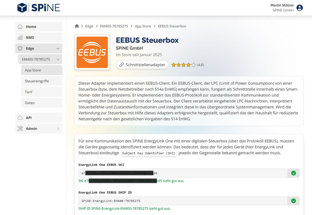 EEBus-Adapter von SPiNE